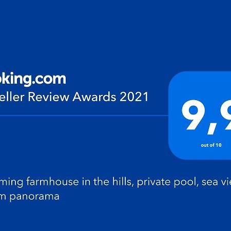 Charming Farmhouse In The Hills, Private Pool, Sea View, Dream Panorama カマイオーレ エクステリア 写真
