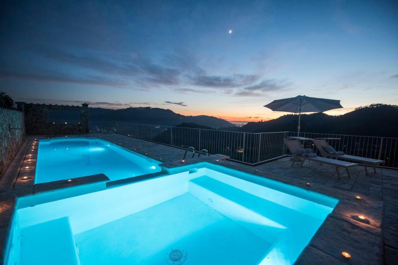 Charming Farmhouse In The Hills, Private Pool, Sea View, Dream Panorama カマイオーレ エクステリア 写真